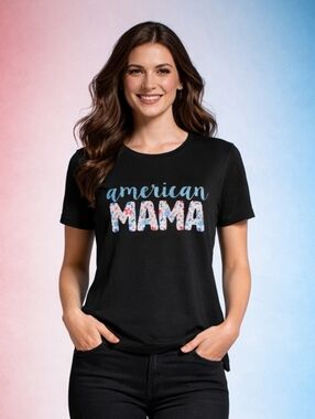 Celebrate It Black "American Mama" Short Sleeve Tee